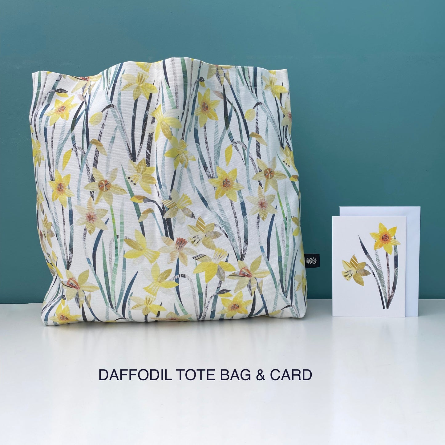 Daffodil Tote bag with matching card.