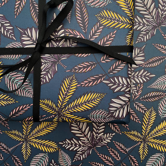 TEAL FOREST FLOOR WRAPPING PAPER | END OF LINE