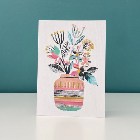 VASE OF FLOWERS VERSION 1 GREETING CARD | SECOND