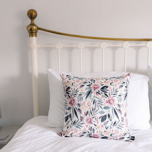 Summer Floral Cushion | Printed and made in the UK.