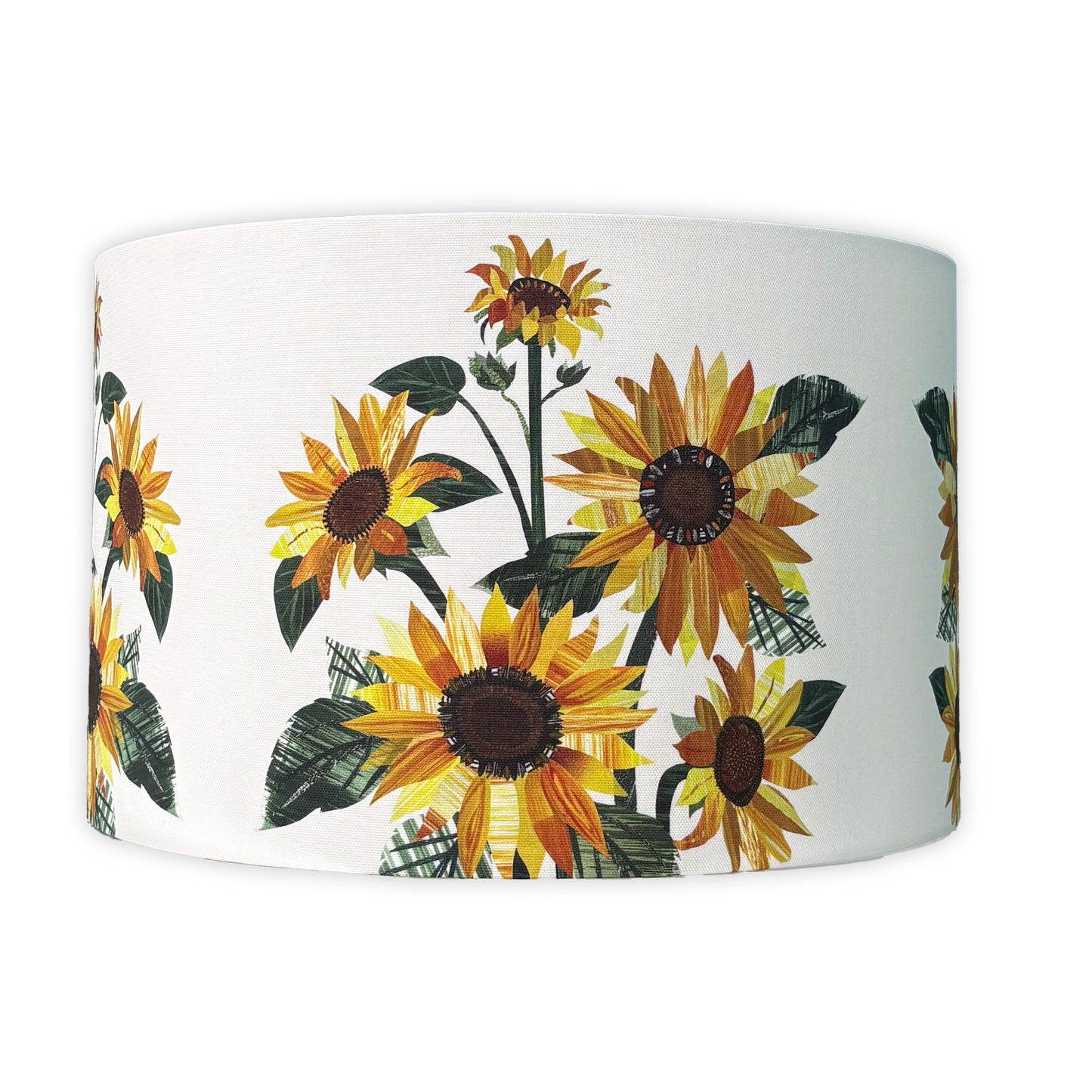 HANDMADE SUNFLOWER LAMPSHADE | FLORAL FABRIC LAMPSHADE | MADE IN BRITAIN