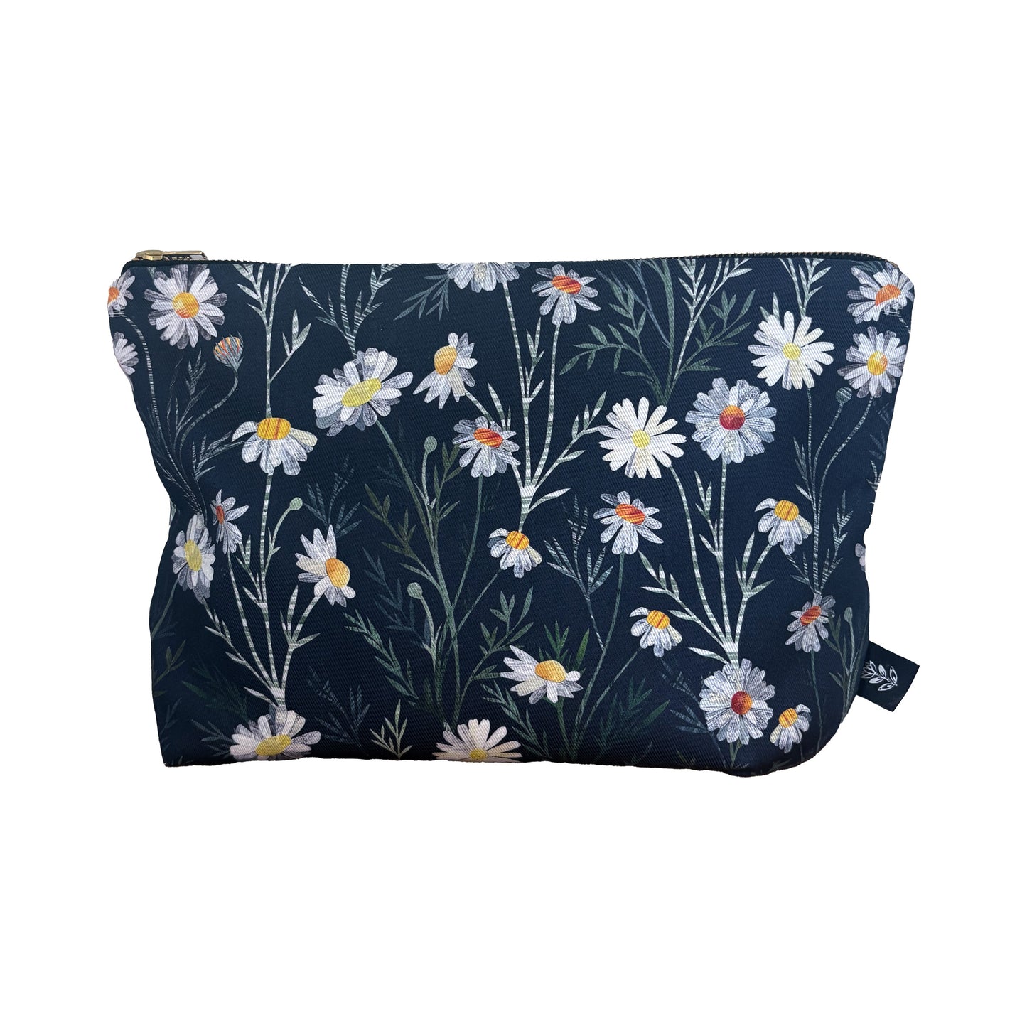 Daisy Floral-patterned pouch on a white background