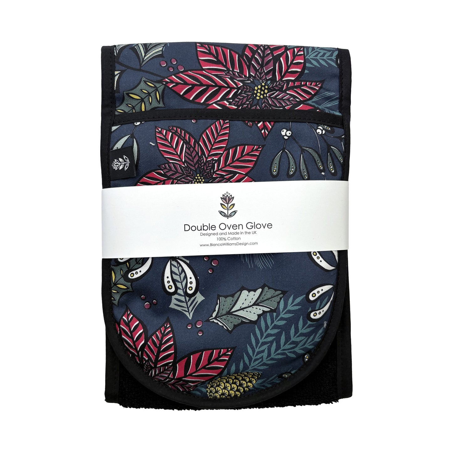 Christmas Double Oven loves have been packaged in a white belly band and placed on a white background.