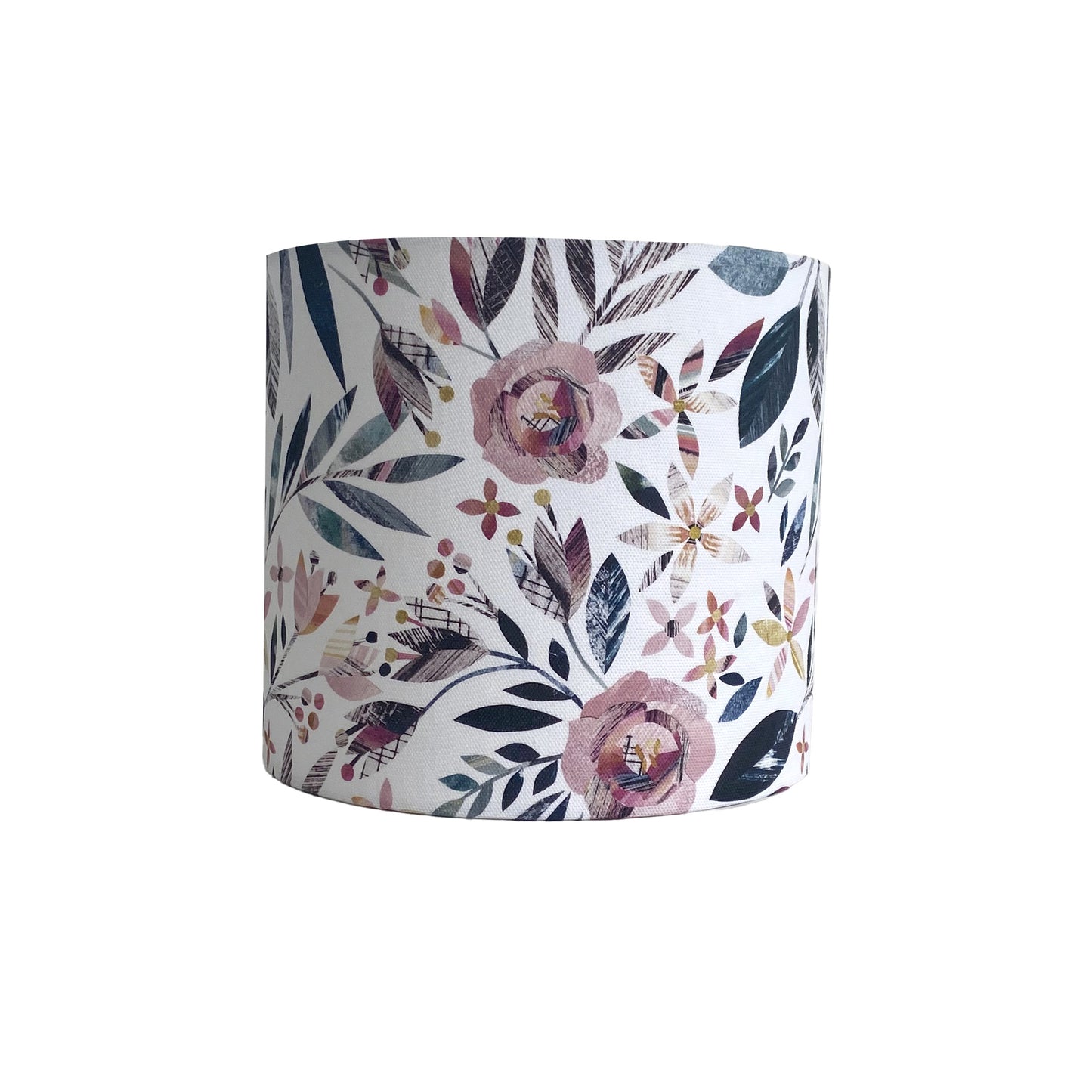 Small Summer Floral Lampshade on a plain white background.