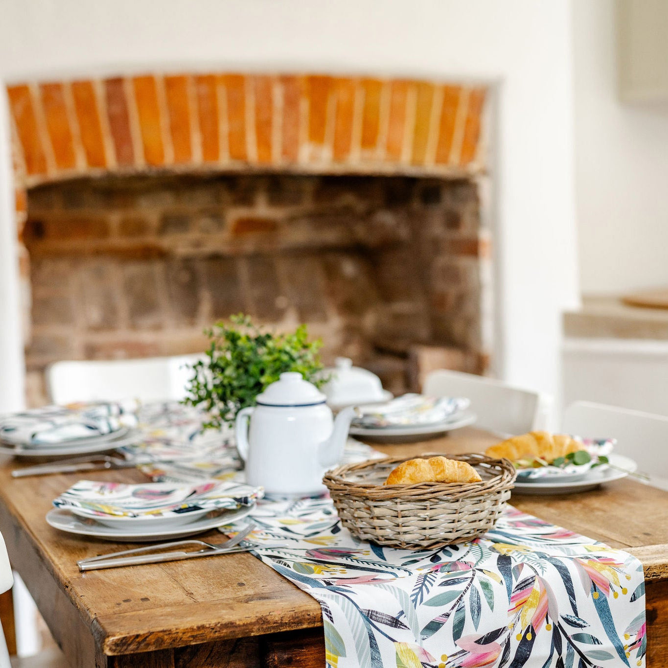 COLOURFUL TULIPS TABLE RUNNER | PRINTED & MADE IN THE UK